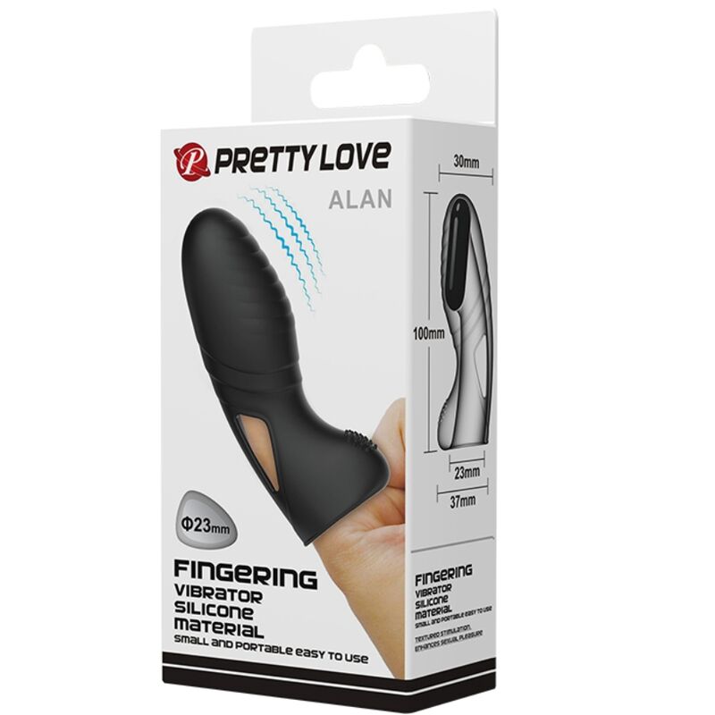 Vibrateur digital en silicone noir — PRETTY LOVE