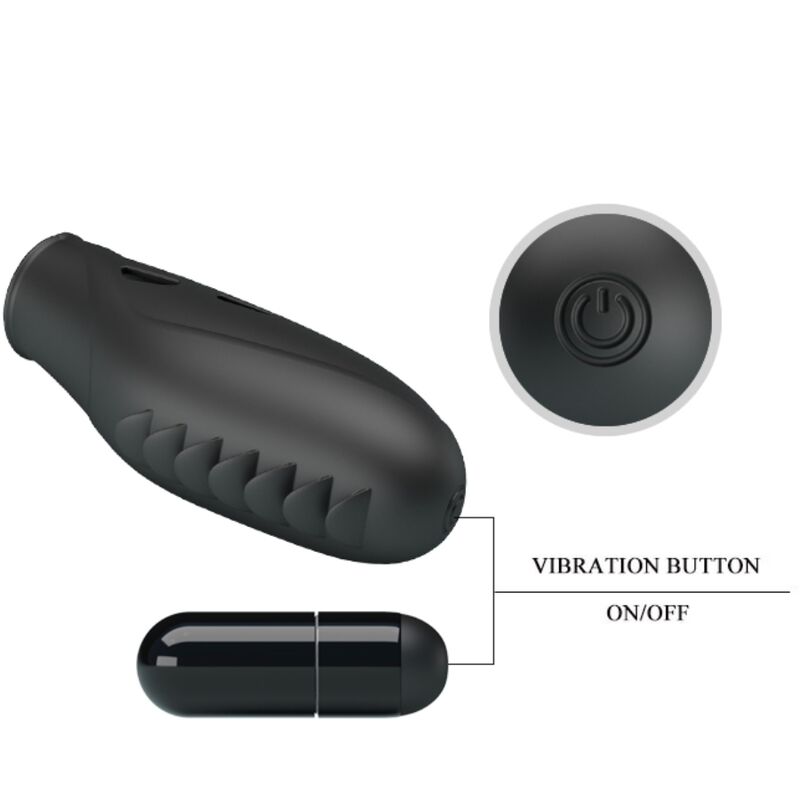 Vibrateur digital en silicone noir — PRETTY LOVE