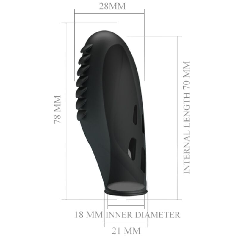 Vibrateur digital en silicone noir — PRETTY LOVE