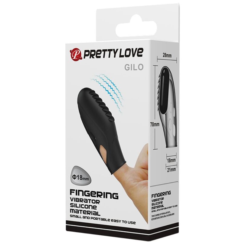 Vibrateur digital en silicone noir — PRETTY LOVE