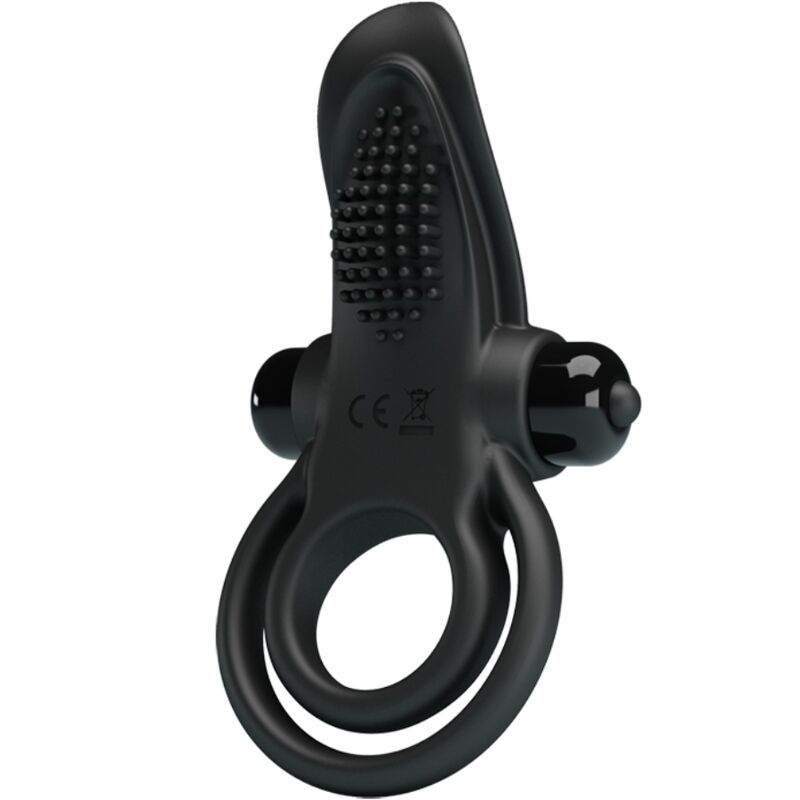 Double anneau vibrant et stimulateur clitoridien 10 vibrations — PRETTY LOVE