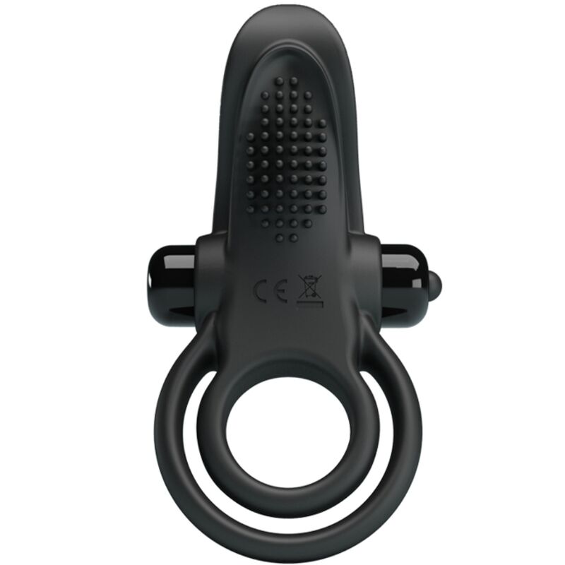 Double anneau vibrant et stimulateur clitoridien 10 vibrations — PRETTY LOVE