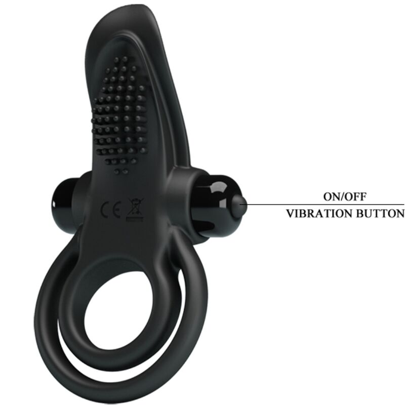 Double anneau vibrant et stimulateur clitoridien 10 vibrations — PRETTY LOVE