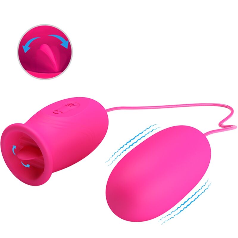 Oeuf vibrant double stimulation Daisy avec langue clitoridienne — PRETTY LOVE