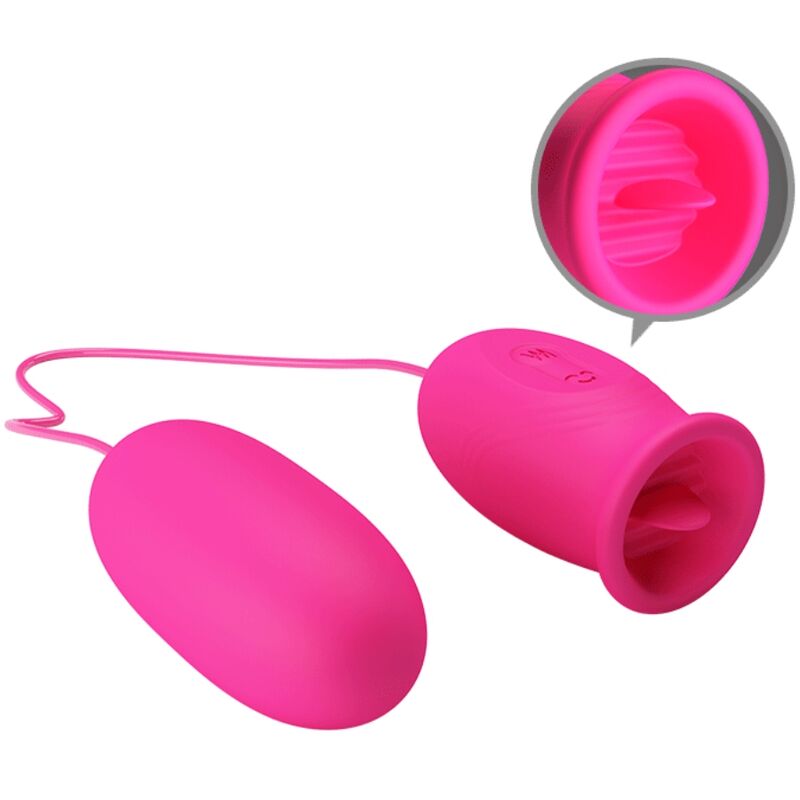 Oeuf vibrant double stimulation Daisy avec langue clitoridienne — PRETTY LOVE