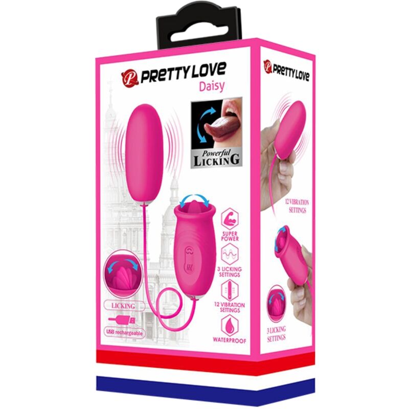 Oeuf vibrant double stimulation Daisy avec langue clitoridienne — PRETTY LOVE
