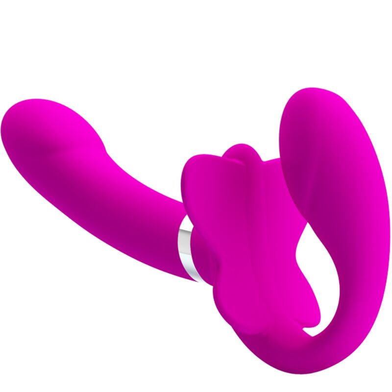 Vibrateur double strap-on Valerie 12 vibrations — PRETTY LOVE