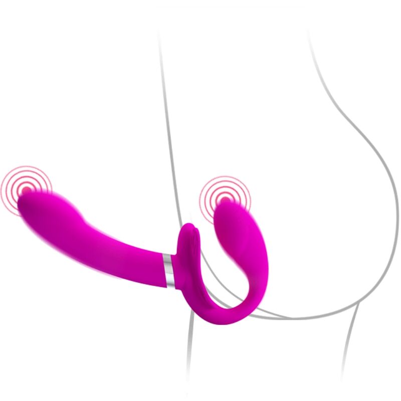 Vibrateur double strap-on Valerie 12 vibrations — PRETTY LOVE