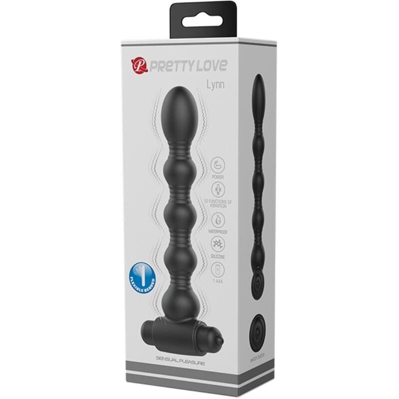 Plug anal vibrant en silicone noir 10 modes — PRETTY LOVE