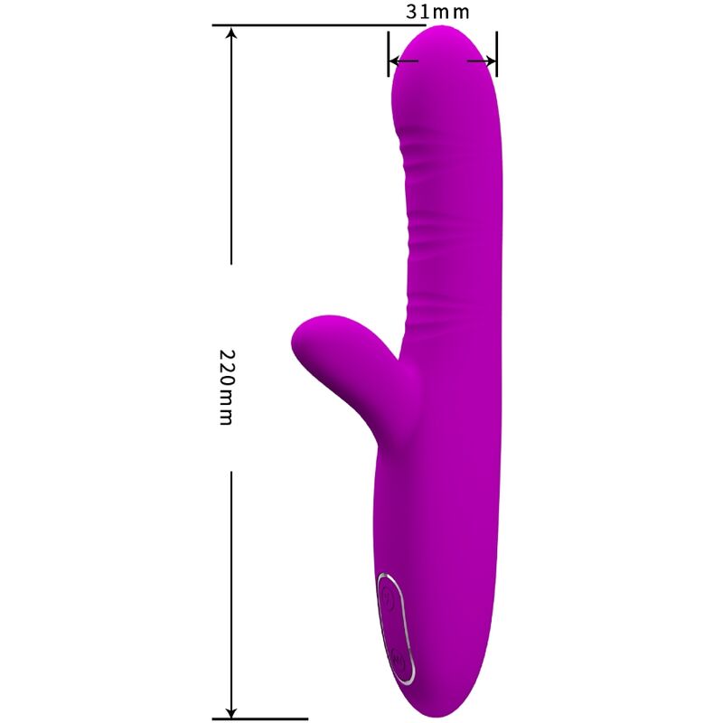 Vibrateur multifonction avec stimulateur clitoridien — PRETTY LOVE