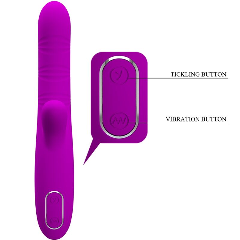 Vibrateur multifonction avec stimulateur clitoridien — PRETTY LOVE