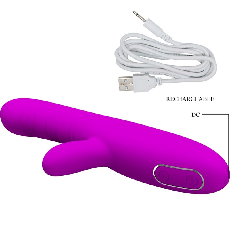 Vibrateur multifonction avec stimulateur clitoridien — PRETTY LOVE
