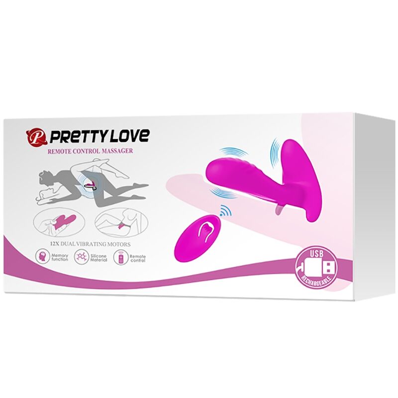 Vibromasseur télécommandé 12 vibrations — PRETTY LOVE