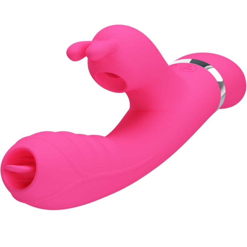 Vibrateur lapin multifonction avec stimulateur clitoridien tapant — PRETTY LOVE