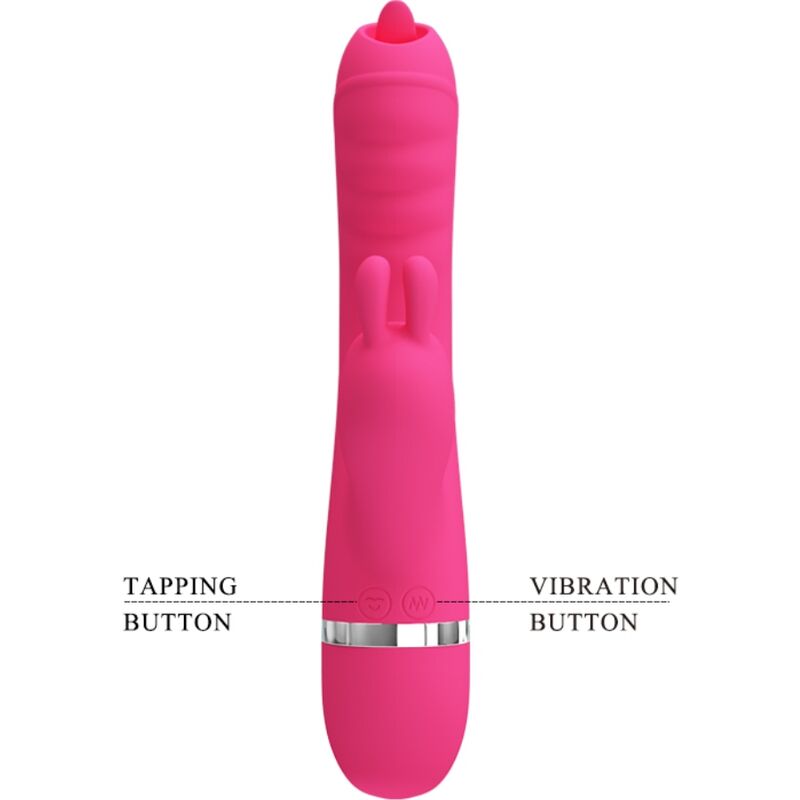 Vibrateur lapin multifonction avec stimulateur clitoridien tapant — PRETTY LOVE