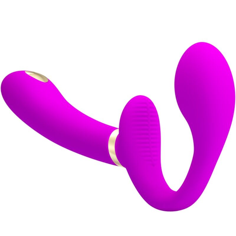 Double stimulateur vibrant télécommandé sans harnais — PRETTY LOVE