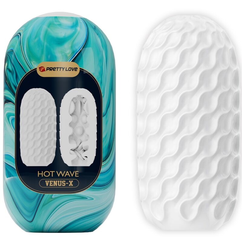 Masturbateur texturé Hot Wave Blanc — PRETTY LOVE