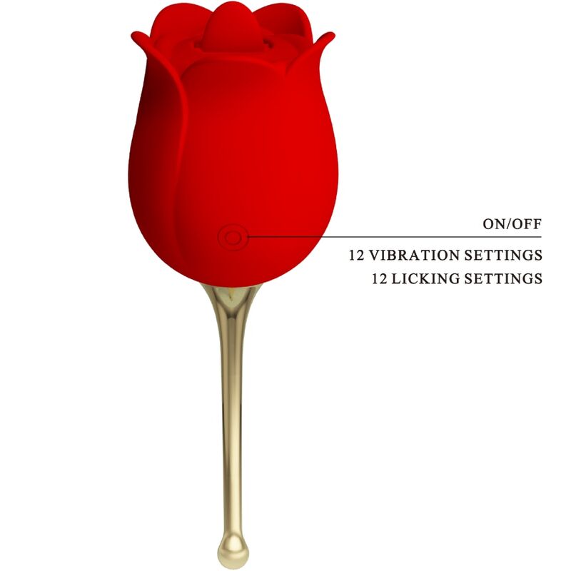 Stimulateur clitoridien rose à vibrations et léchage — PRETTY LOVE
