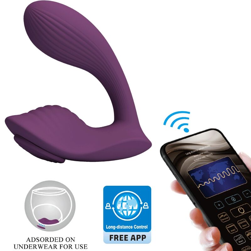 Masseur vibrant connecté violet — PRETTY LOVE