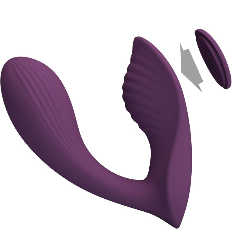 Massaggiatore vibrante connesso viola — PRETTY LOVE