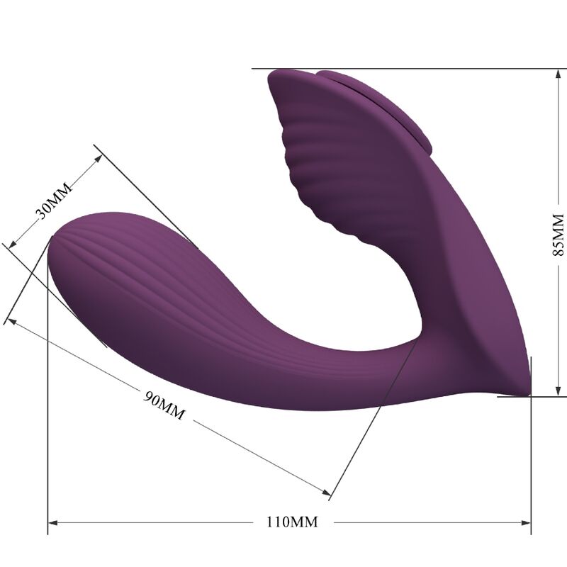 Massaggiatore vibrante connesso viola — PRETTY LOVE