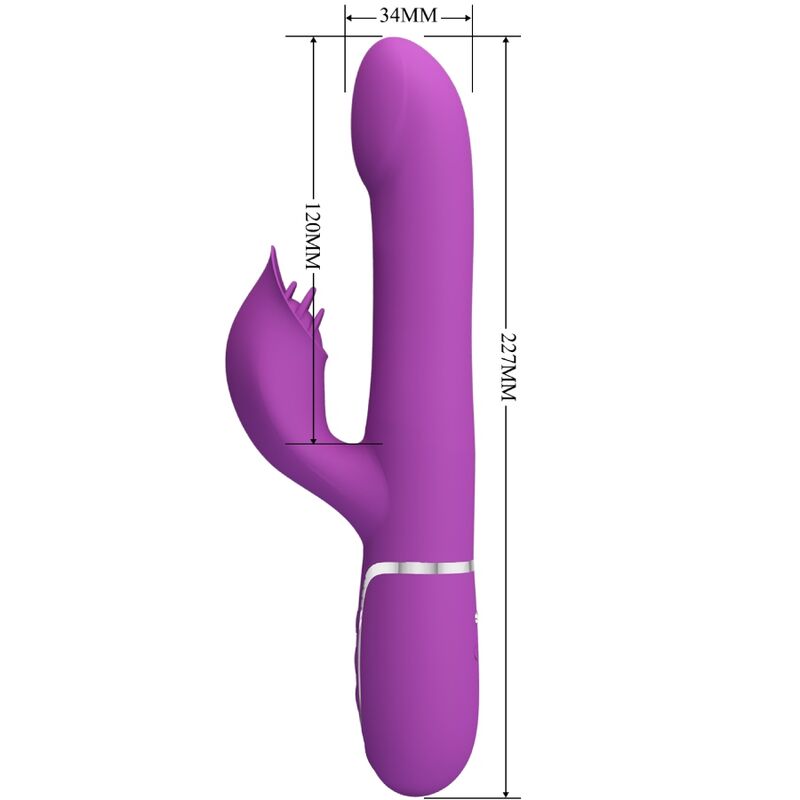 Vibrateur et stimulateur multifonction 4 en 1 violet — PRETTY LOVE