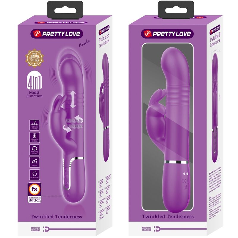 Vibrateur lapin multifonction 4 en 1 violet — PRETTY LOVE