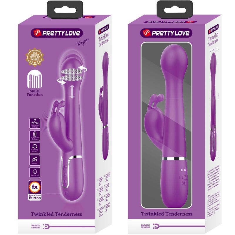 Lapin vibrant multifonction 3 en 1 — PRETTY LOVE