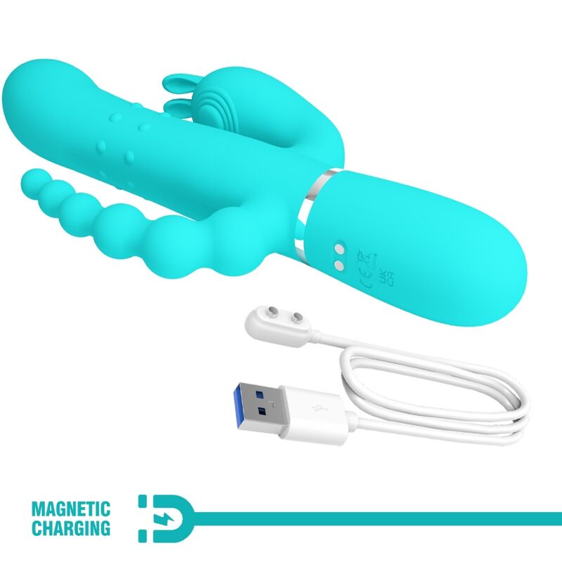 Vibromasseur rabbit triple stimulation 4 en 1 — PRETTY LOVE