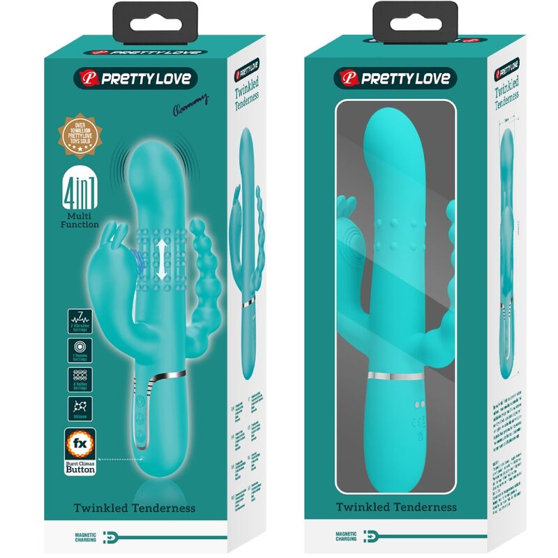Vibromasseur rabbit triple stimulation 4 en 1 — PRETTY LOVE