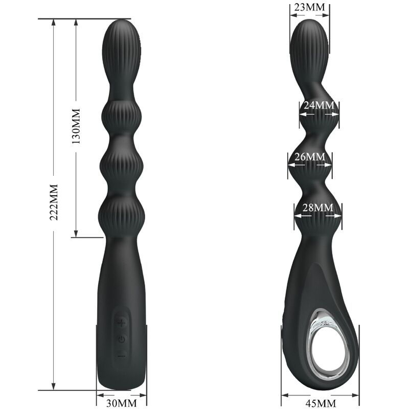 Vibrateur anal flexible rechargeable 12 vibrations — PRETTY LOVE