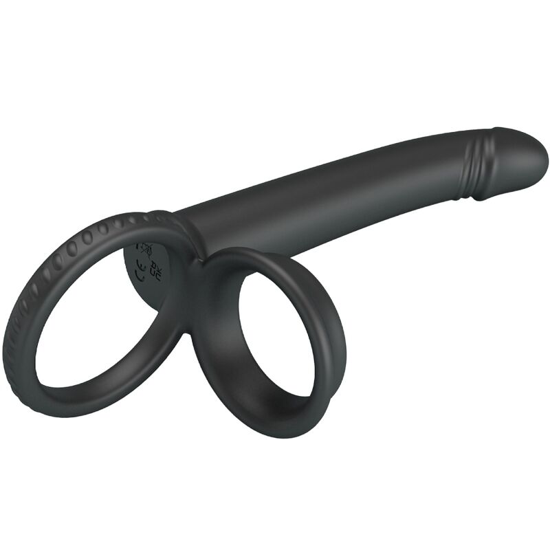 Double anneau pénien vibrant à double stimulation — PRETTY LOVE PARTY UP