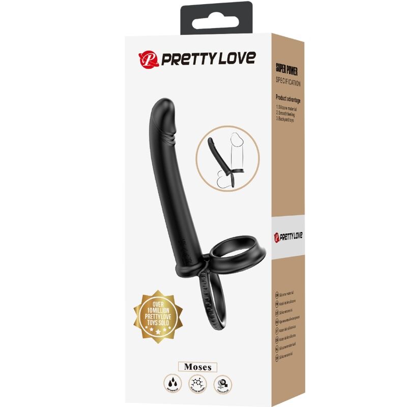 Double anneau pénien vibrant à double stimulation — PRETTY LOVE PARTY UP