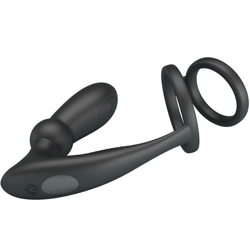 Anneau pénien avec plug anal vibrant Emoni — PRETTY LOVE