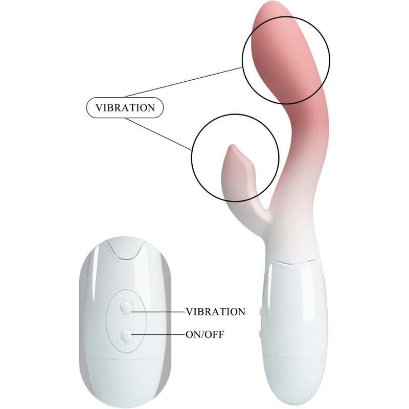Vibrateur point G lumineux et stimulateur clitoridien — PRETTY LOVE