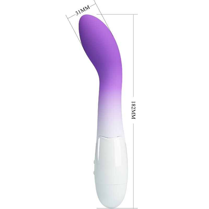 Vibrateur point g incurvé 30 vibrations violet — PRETTY LOVE