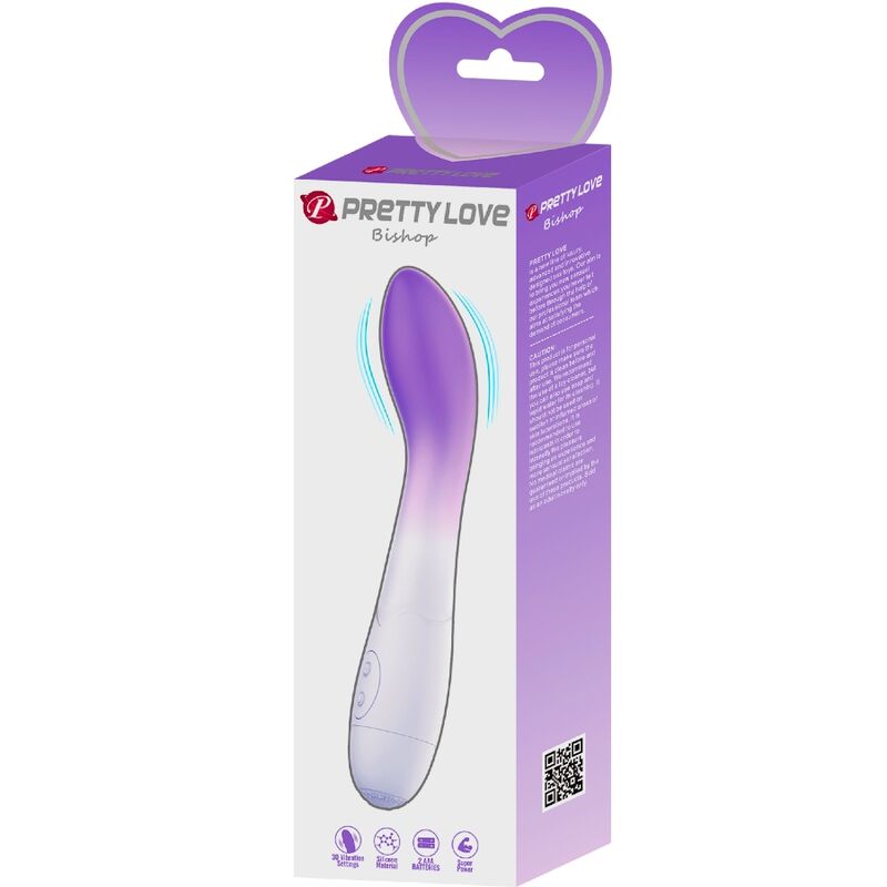 Vibrateur point g incurvé 30 vibrations violet — PRETTY LOVE