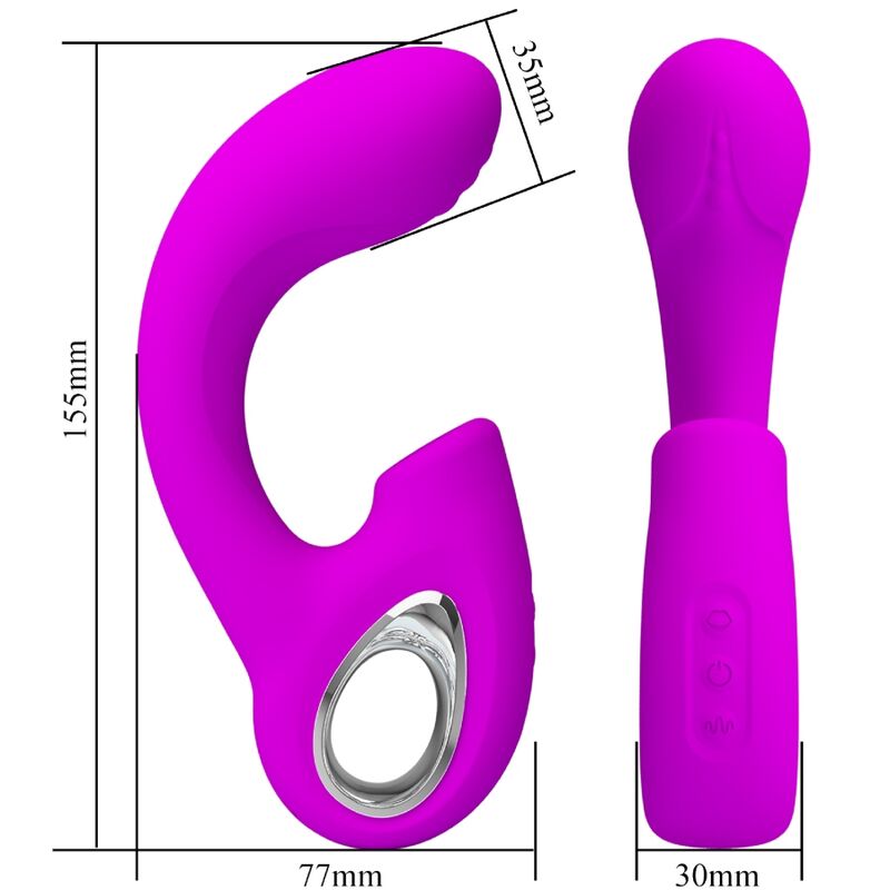 Dual-stimulation G-spot & clitoris vibrator 10 vibrations — PRETTY LOVE