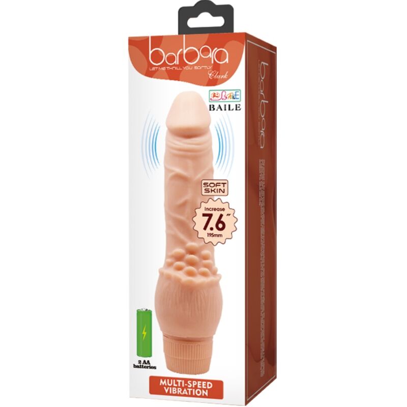 Vibrateur réaliste Barbara 19,5 cm chair — BAILE
