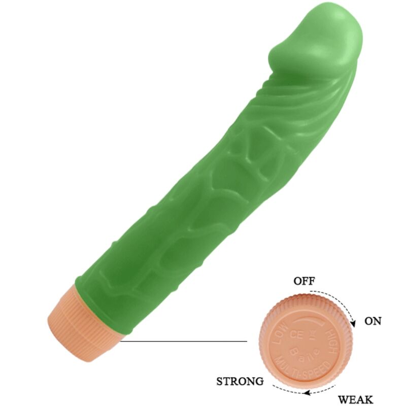 Vibrateur réaliste Bill 22,5 cm vert — BAILE