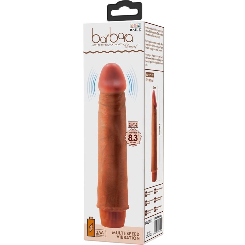 Vibrateur réaliste nain 21 cm teinte naturelle — BAILE