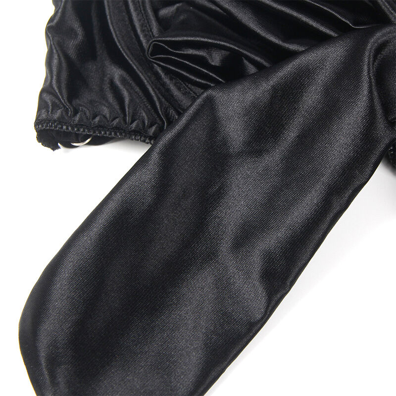 Ensemble soutien-gorge, string et porte-jarretelles avec nœud noir — SUBBLIME SETS