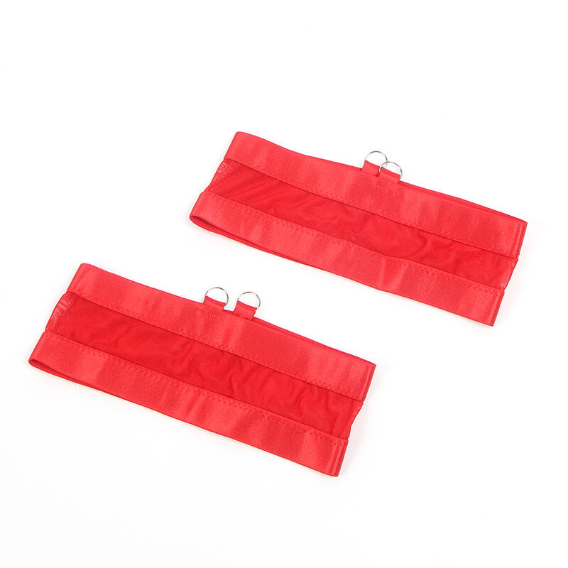 Conjunto sutiã e cinta-liga estilo bondage vermelho — SUBBLIME SETS