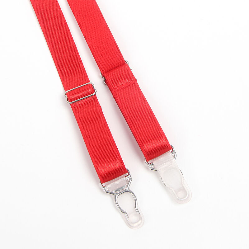 Conjunto sutiã e cinta-liga estilo bondage vermelho — SUBBLIME SETS