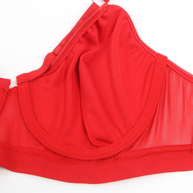 Conjunto sutiã e cinta-liga estilo bondage vermelho — SUBBLIME SETS