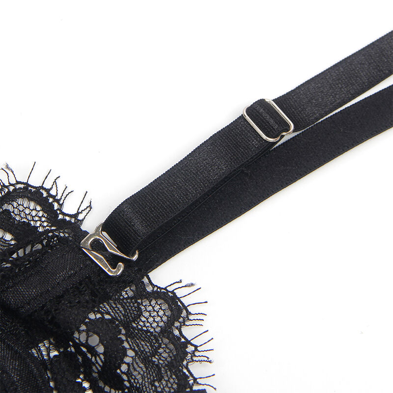 Spitzenbody mit Knoten und Strumpfhosen in Schwarz — SUBBLIME BODIES