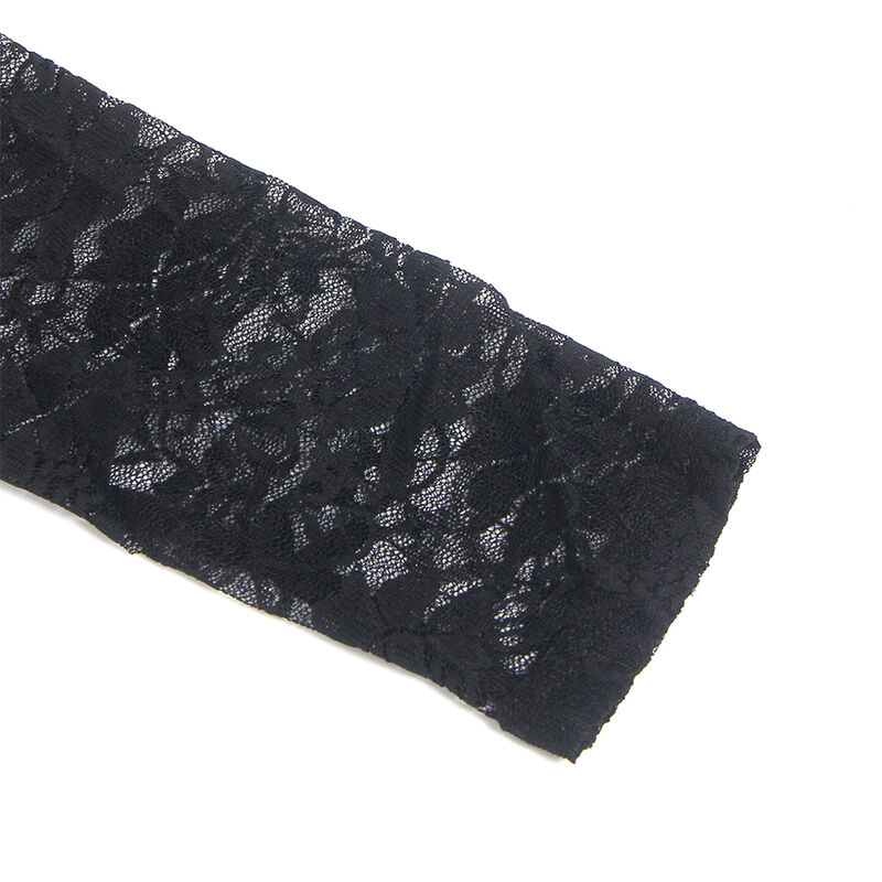 Robe longue à manches longues en similicuir et dentelle noire — SUBBLIME DRESSES