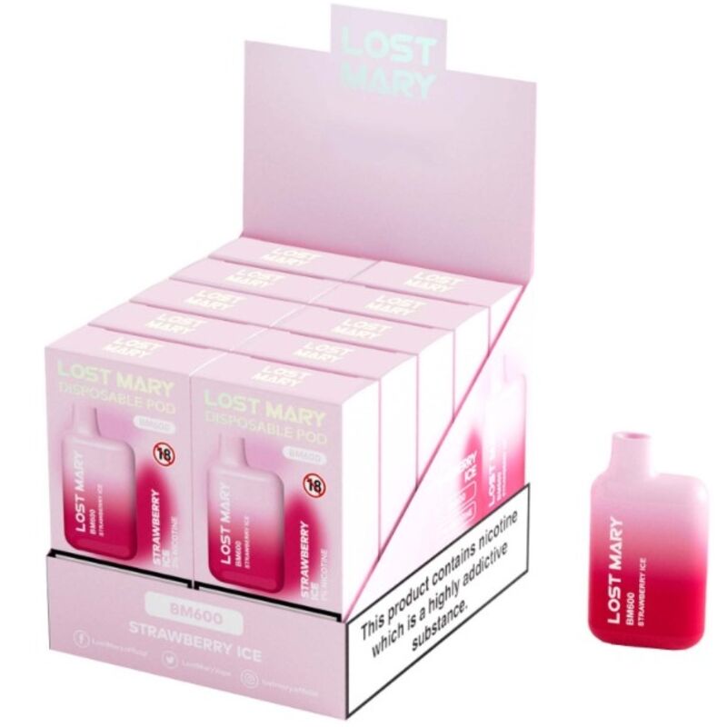 Vaporisateur jetable glace fraise 2% nicotine — LOST MARY