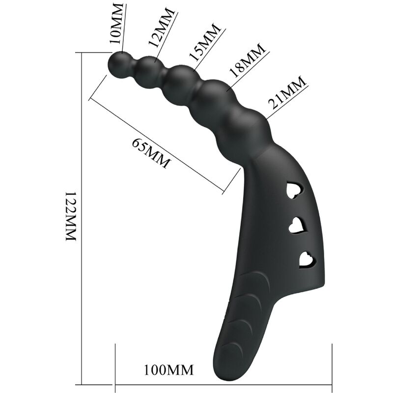 Vibromasseur digital nervuré 10 vibrations — PRETTY LOVE