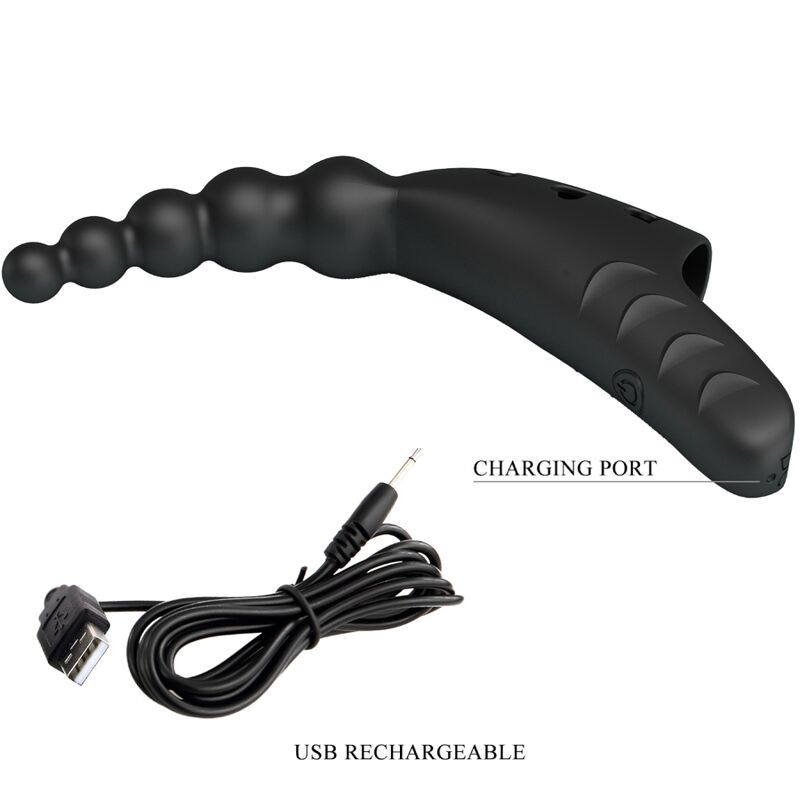 Vibromasseur digital nervuré 10 vibrations — PRETTY LOVE